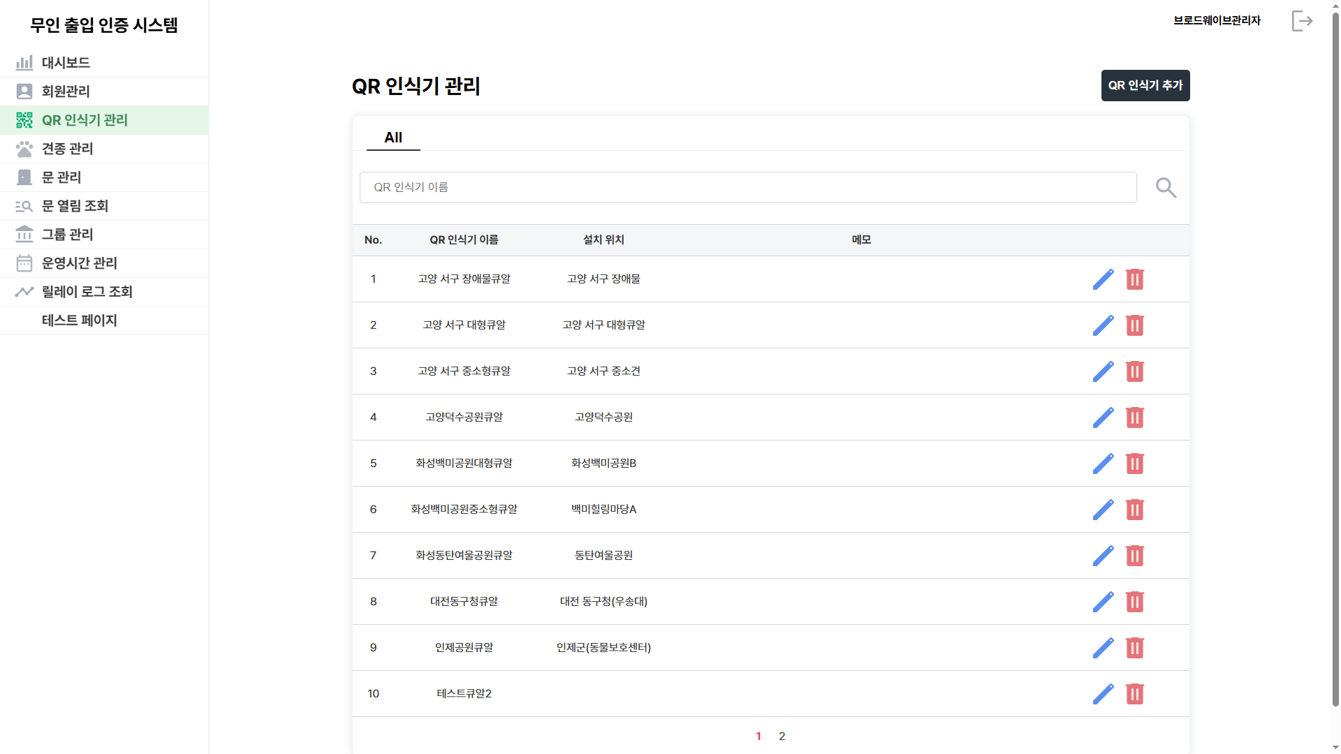 무인 출입 인증 시스템